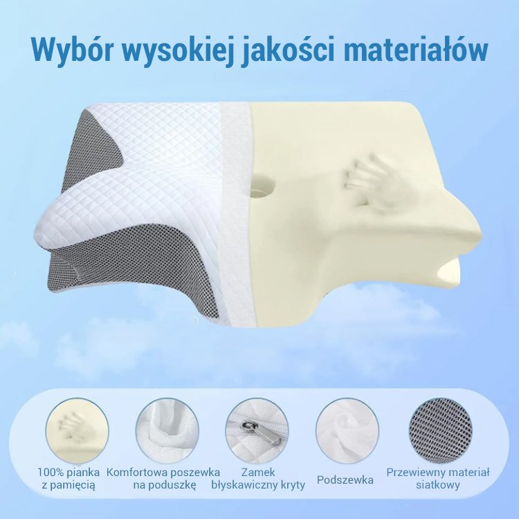 Wielokierunkowa poduszka do spania w kształcie motyla