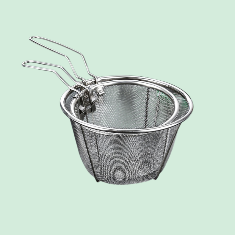 ステンレス製折りたたみ式家庭用ザル