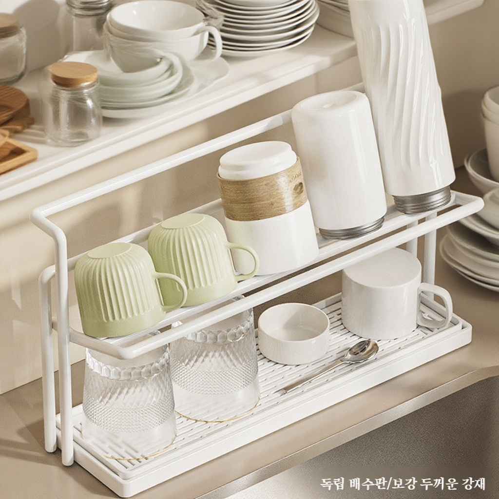 비주얼 열 방지 대나무 커버 이중 수납 컵 홀더 세라믹 세라믹 컵 두꺼운 수납 홀더 물빠짐 컵 홀더