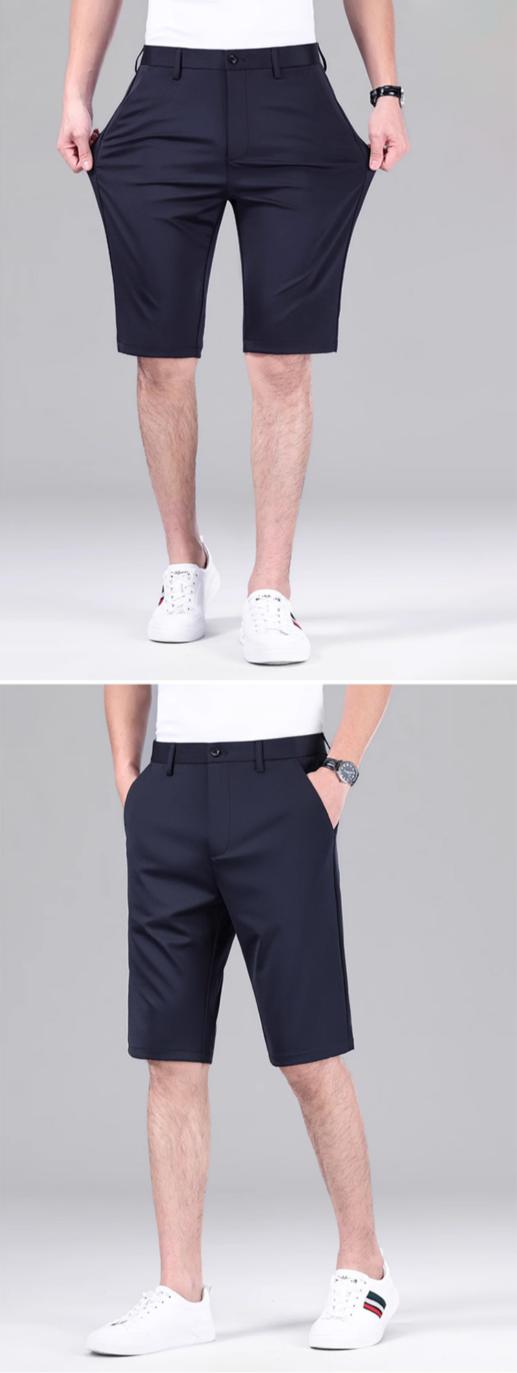 Short mi-long contact frais pour homme en tissu innovant