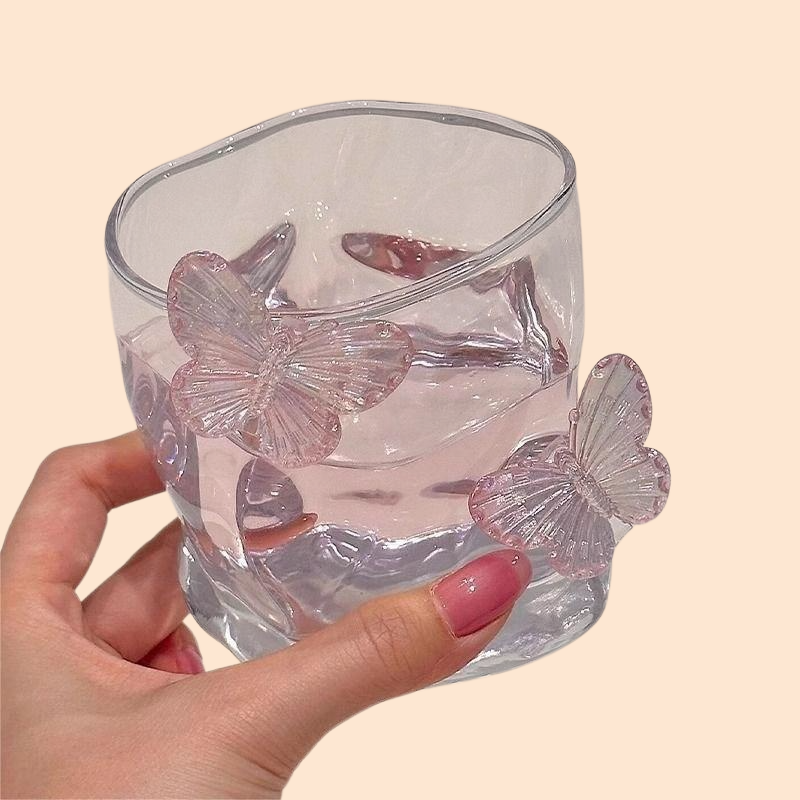 트위스트 유리 버터플라이 컵