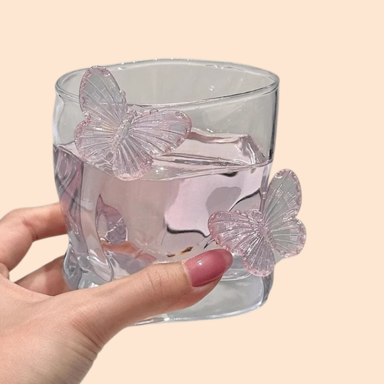 트위스트 유리 버터플라이 컵