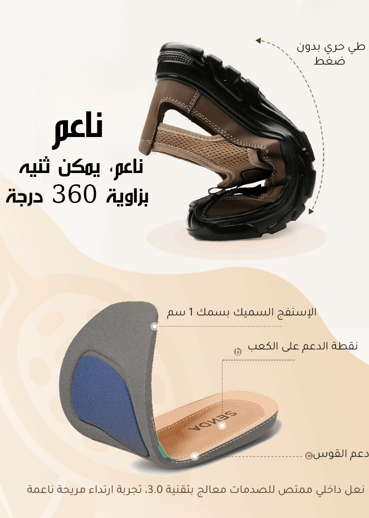 صندل كاجوال جيد التهوية ذو نعل سميك ناعم خفيف للرجال -- صندل ضروري للكسال