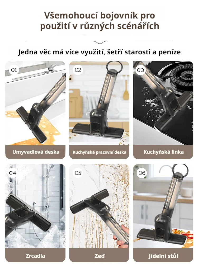 Přenosný mini mop na suché i mokré použití