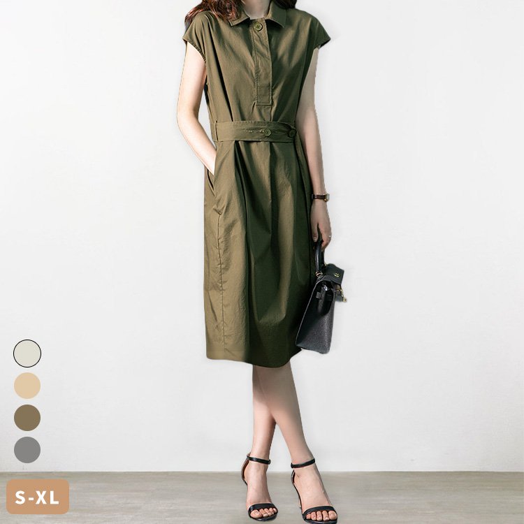 フレンチスリーブ・ポロワンピース