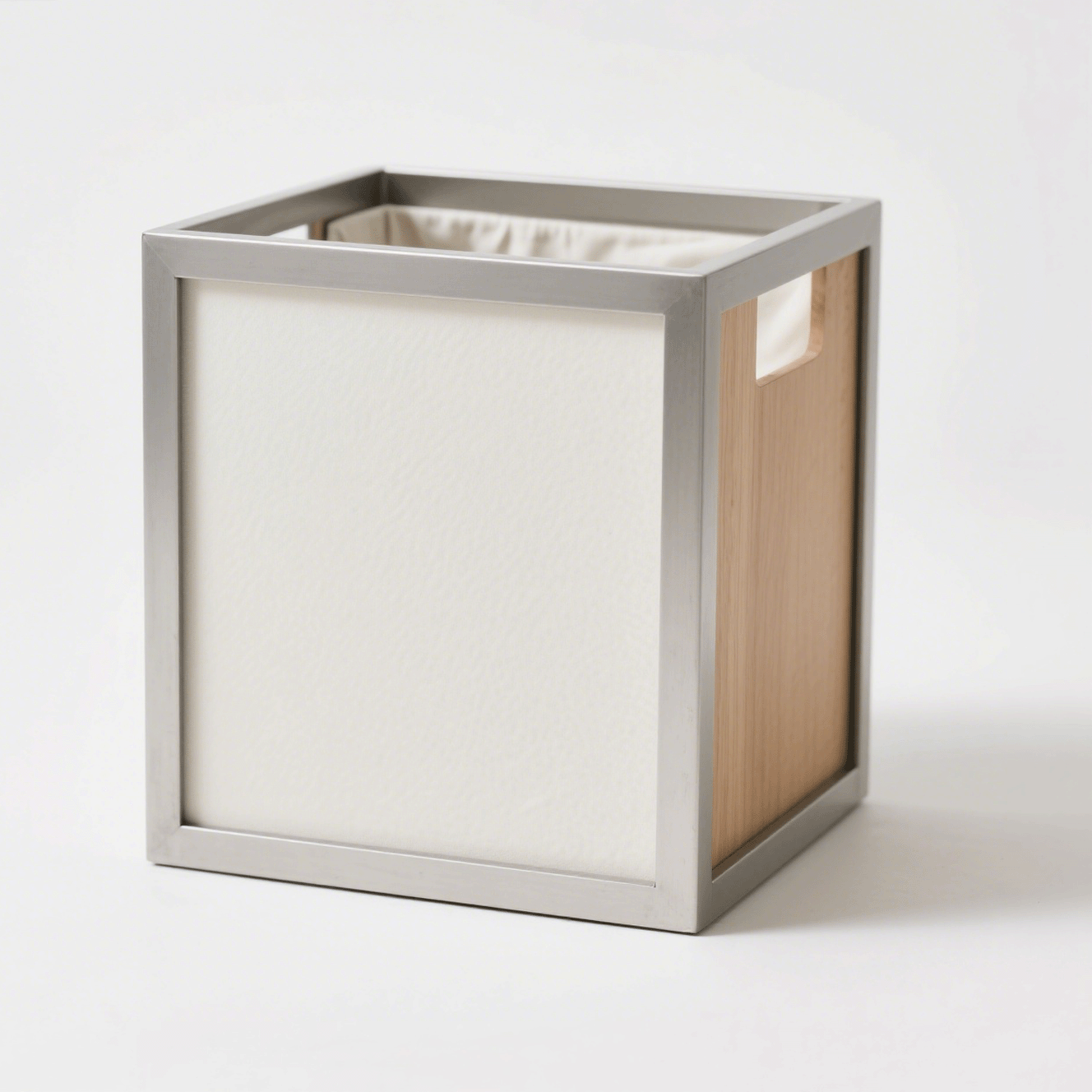 Cesto de ropa sucia con marco de acero inoxidable práctico para el hogar(paquete de 2)