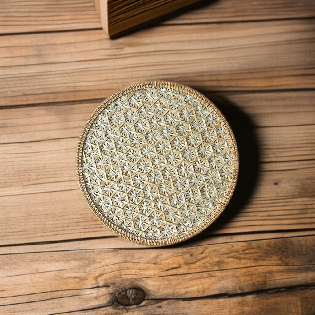 手工復古藤編防燙隔熱墊茶墊