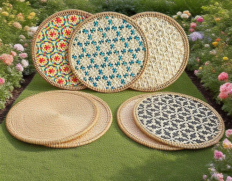 手工復古藤編防燙隔熱墊茶墊展示