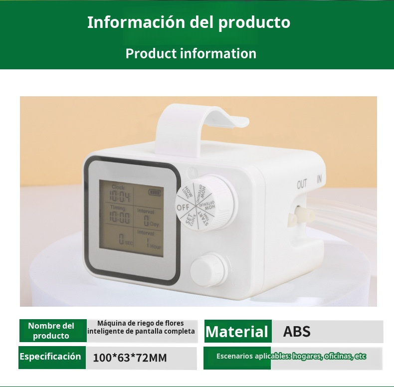 Dispositivo de riego automático JMY regando flores