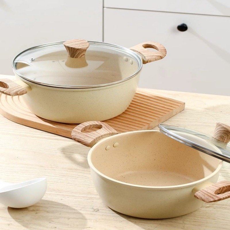 Evenly heated soup pot Milk Stew Pot Easy to clean Multipurpose machine Visualization Binaural Thick