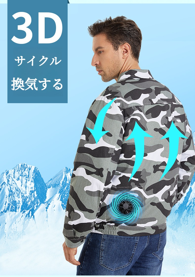 強力送風の冷却スーツファン