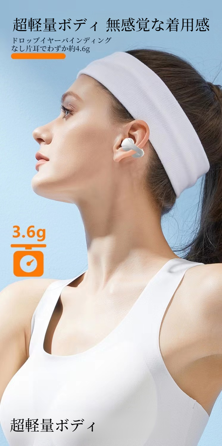 高音質骨伝導ヘッドフォンのディテールクローズアップ