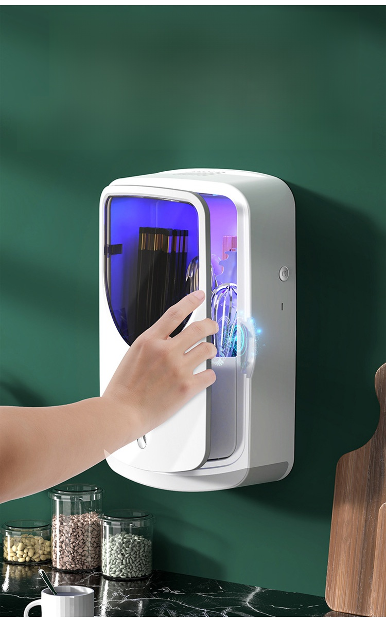 【다기능 주방 소독 수저통】살균 효과가 뛰어나고 오염도 방지하고 천공도 필요없고 설치하기도 간단하고 안정하고 내용량도 아주 큰 다기능 소독 수저통