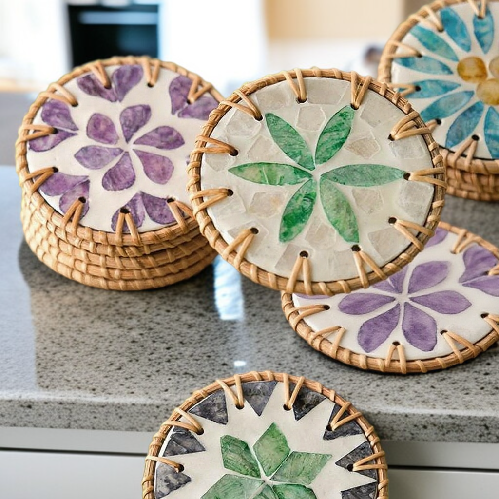 手作りの籐断熱パッド