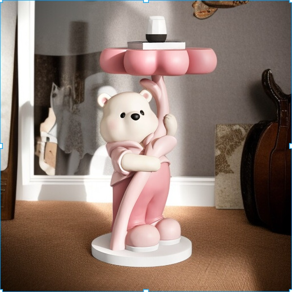 ديكور أرضية غرفة المعيشة على شكل دب لطيف