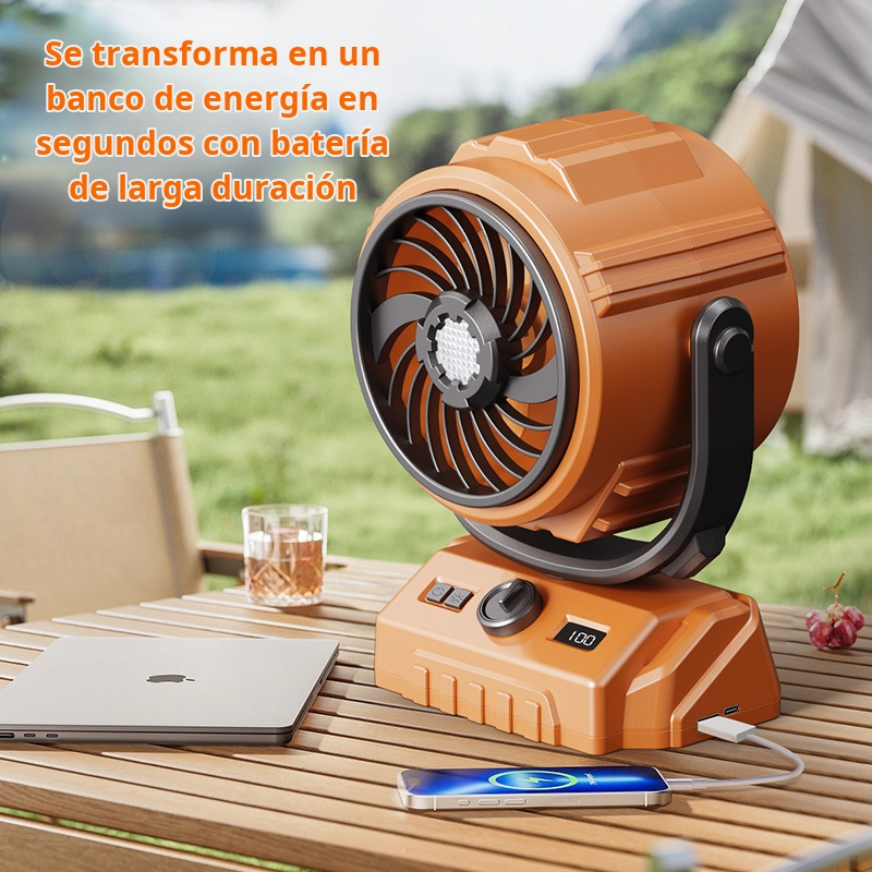 Ventilador de exterior con vibración de alta velocidad JMY de 100 velocidades, pantalla digital con 