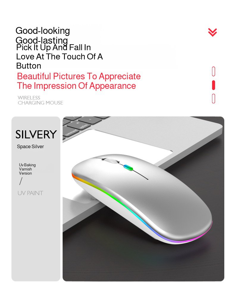 Ratón blanco brillante con diseño moderno para gaming