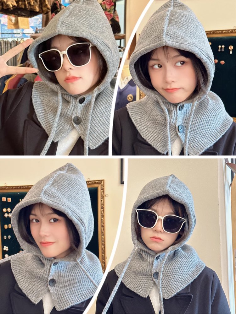 秋冬帽子圍巾顯臉小
