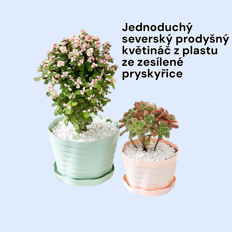 Jednoduchý severský prodyšný plastový květináč