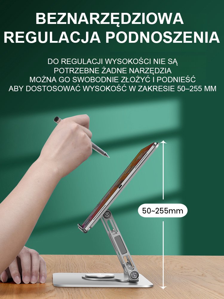 Obrotowy o 360 stopni stalowy uchwyt na komputer