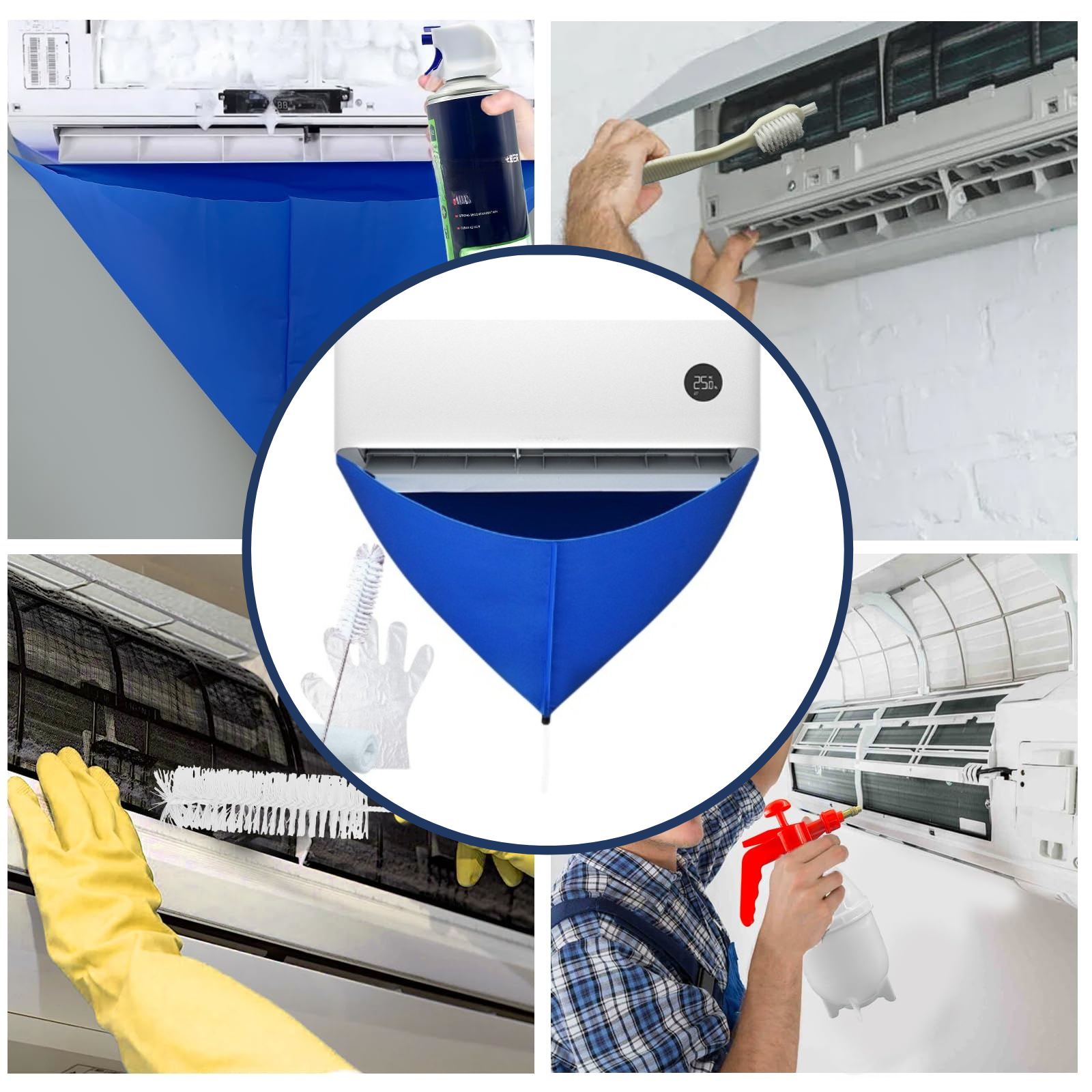 エアコン洗浄カバー エアコン掃除カバー 壁掛エアコン 専門防水カーテン 洗浄 掃除 シート 再利用可能 家庭用 業務用 エアコン洗浄袋 エアコン 掃除