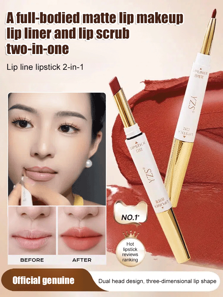 Non-stick double-ended lipstick lip liner