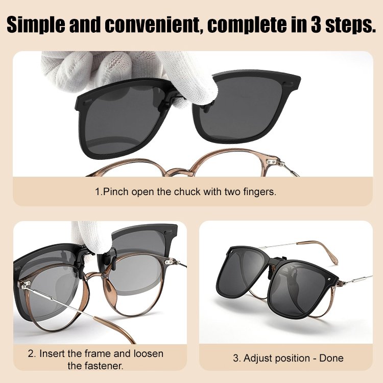 Foldable portable polarized glasses can be used for myopia.