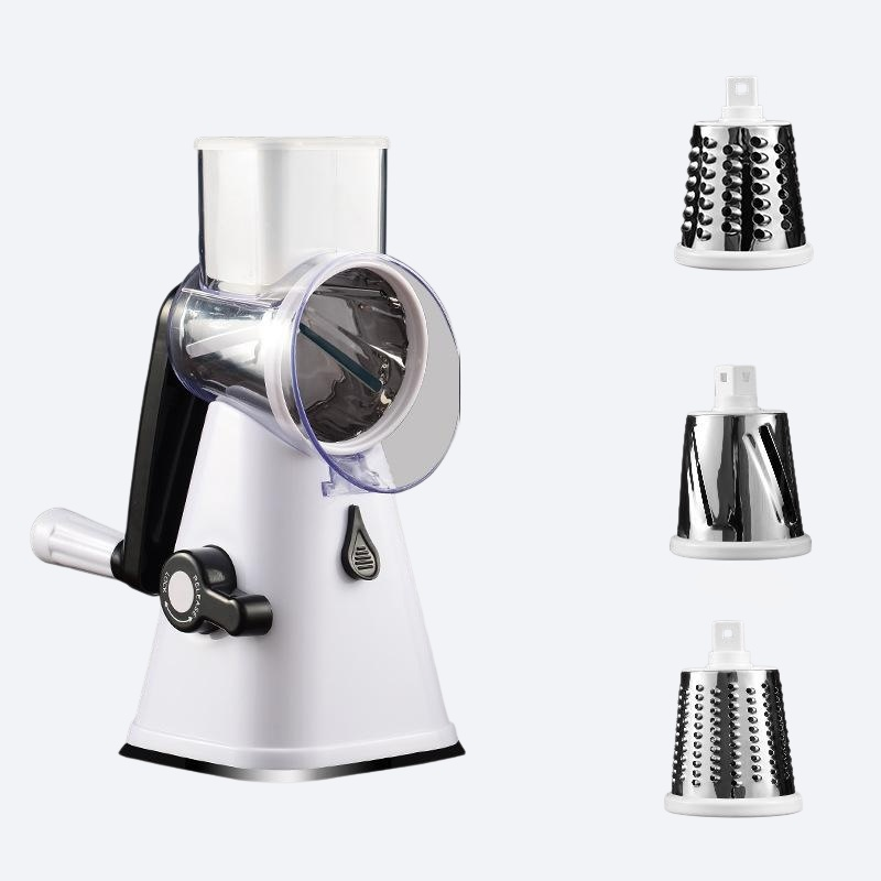 Hand cranked multifunctional silk and vegetable cutter