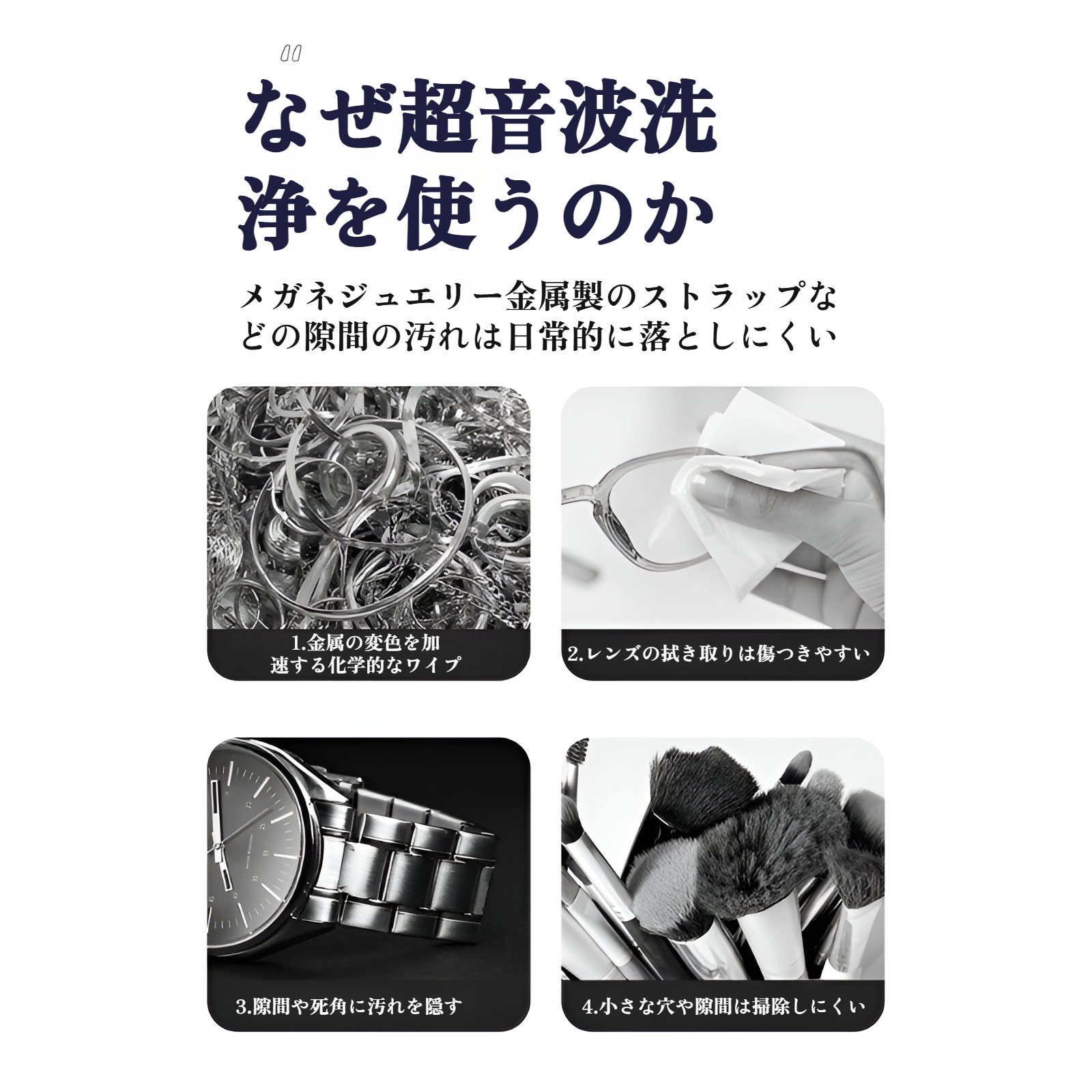 家庭用小型洗浄機 メガネ ジュエリー 時計洗浄機 洗浄機 化粧ブラシ 電動洗浄機