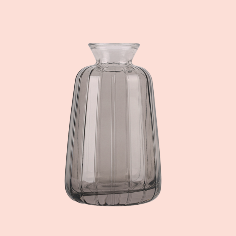 Nordic simple relief glass transparent small vase