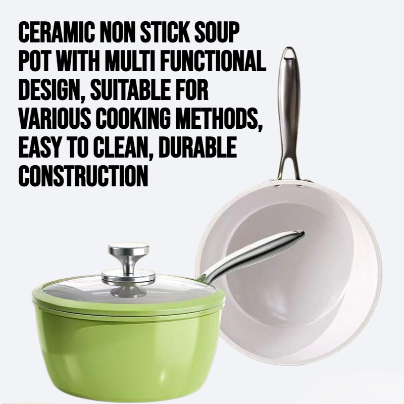 Multi functional ceramic non stick soup pot