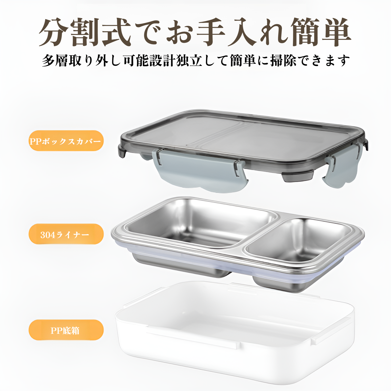 弁当箱 保温 お弁当箱 男性 ステンレス 弁当箱 レンジ対応 保冷弁当箱 携帯弁当箱 大容量の2層ステンレス ランチボック お弁当箱 女性 おしゃれ 洗いやすい 食洗機対応 密封ランチボックスは 製断