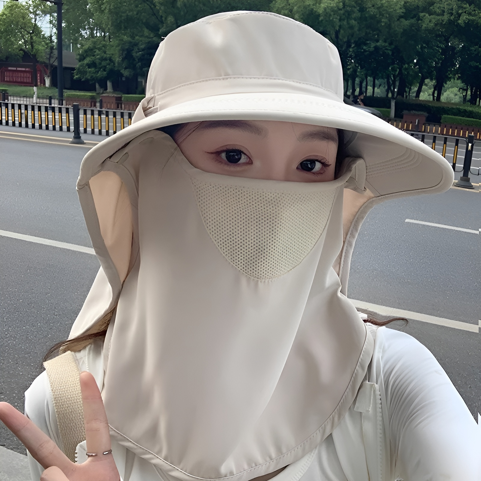 UVカット帽子 レディース ハット フェイスカバー 日除けマスク 帽子 紫外線対策 フェイスガード 息苦しくない UVカットマスク 日焼け防止マスク uvカット アウトドア スポーツ バイク キャンプ