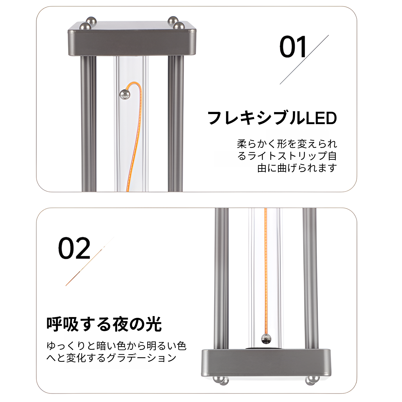 スクエアラインライト量子ナイトライト寝室装飾雰囲気ライトリビングルーム装飾ギフト高級雰囲気ギフト