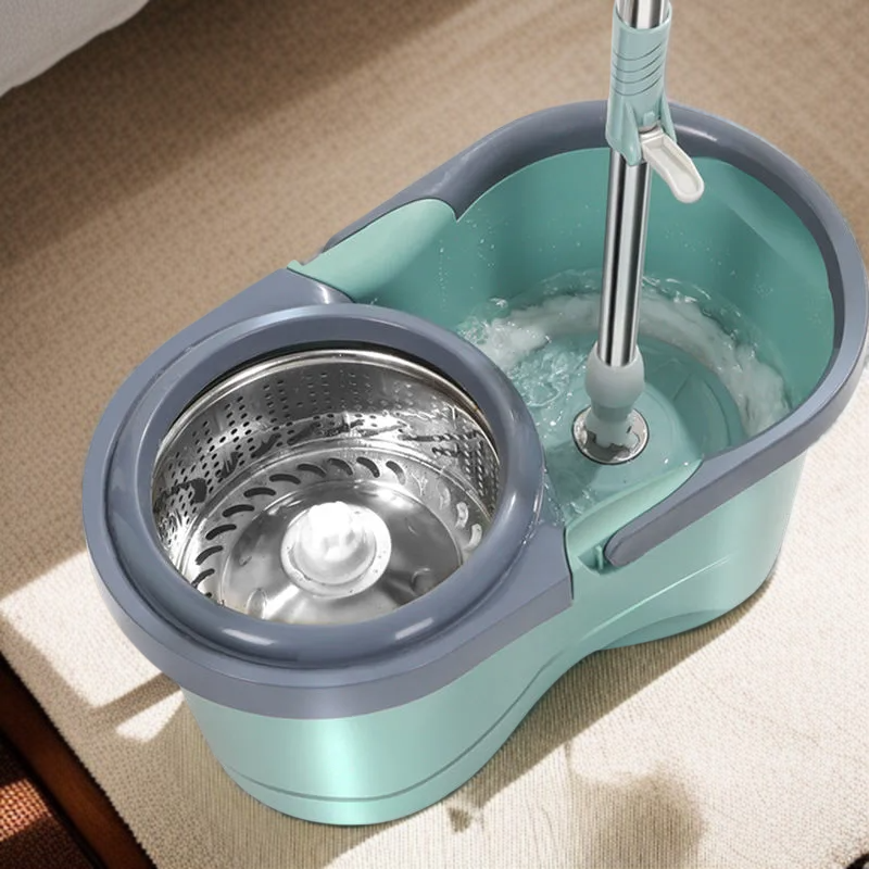 가정용 원터치 전자동 회전 밀대 손세탁 밀대통 게으름뱅이 밀대통 탈수 세트