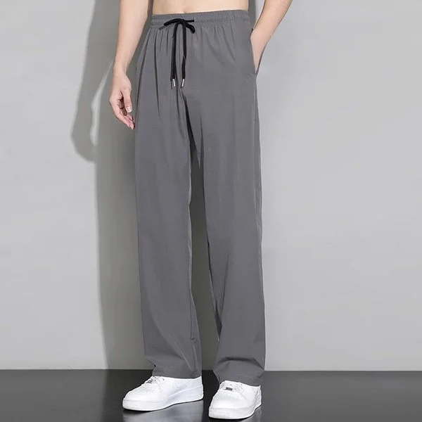 여름 속건 아이스 실크 남성 캐주얼 팬츠