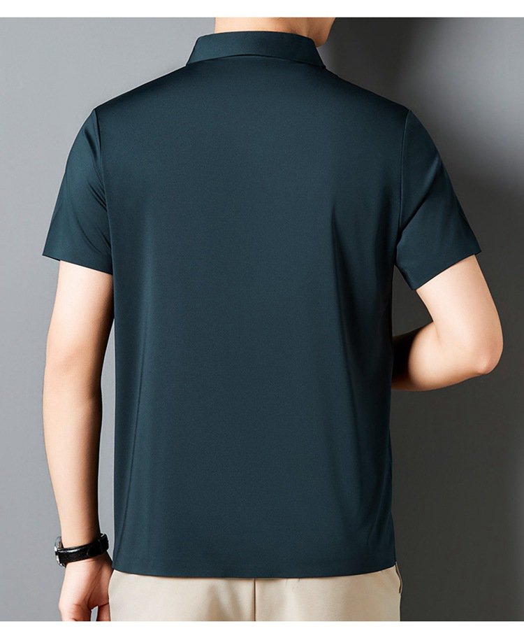 高品質アイスシルク生地のメンズシャツ詳細