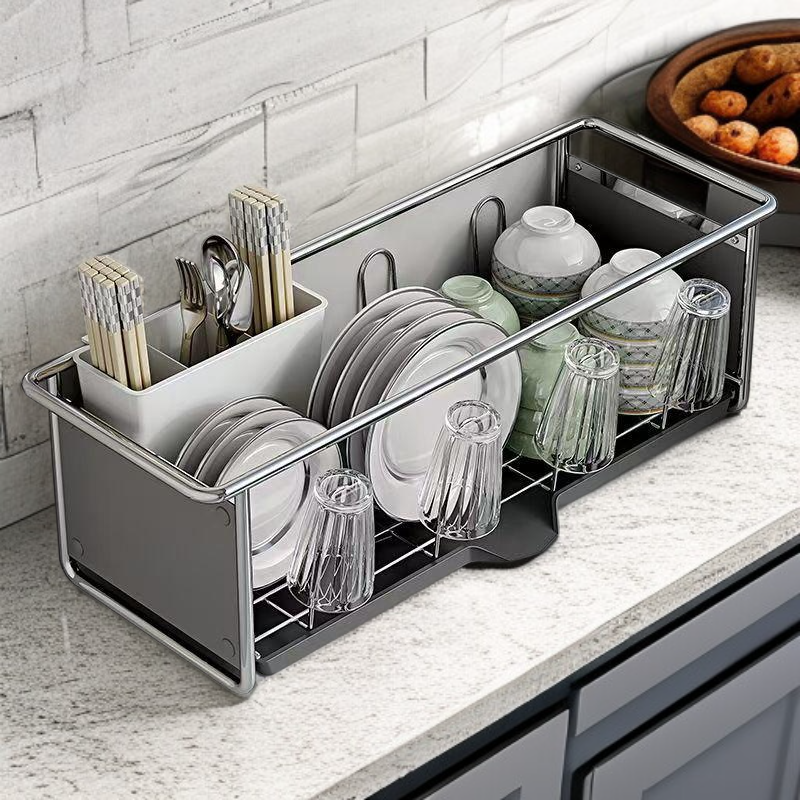 Kitchen dish drain rack