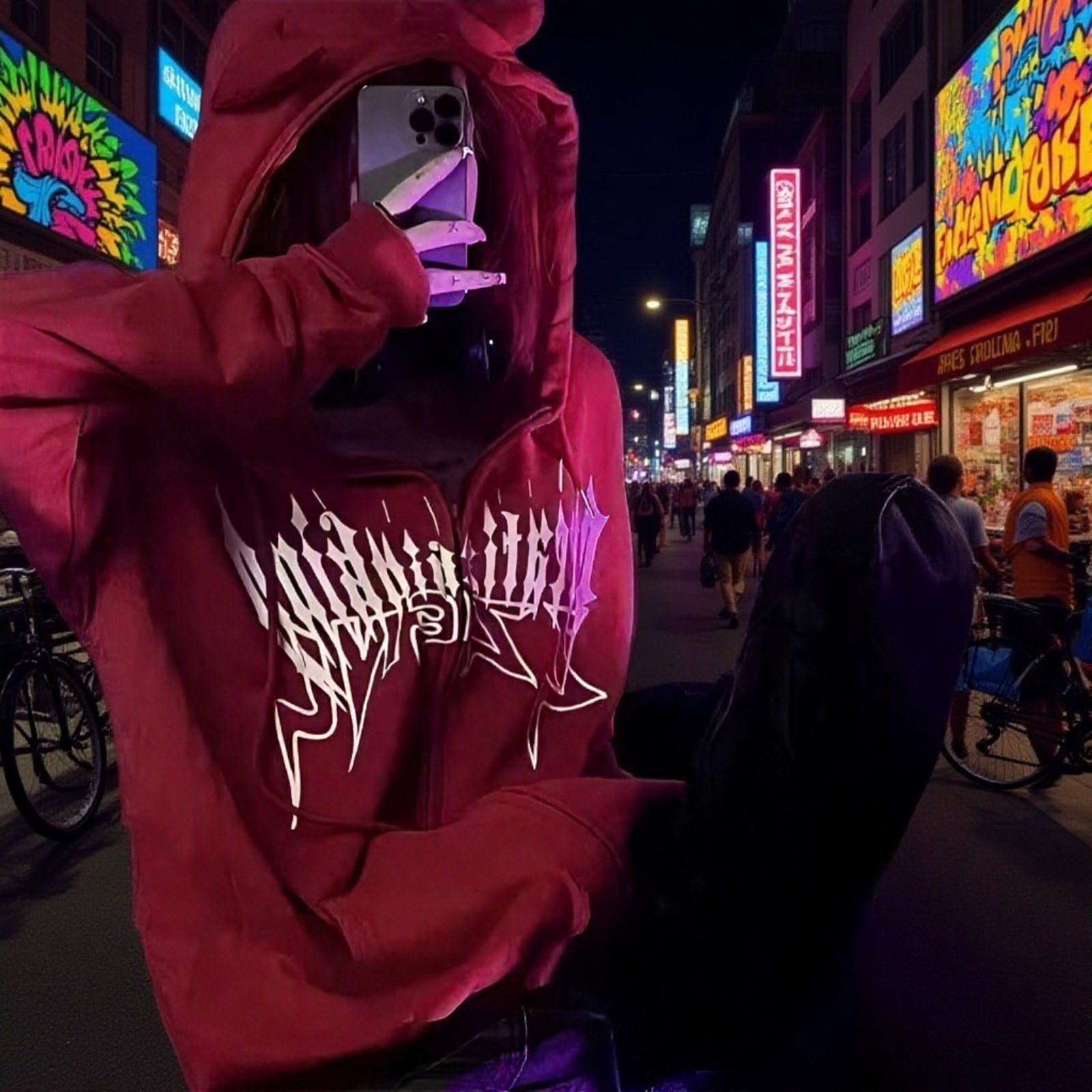 春秋用ゆったりパーカー　英字プリントカジュアルジャケット