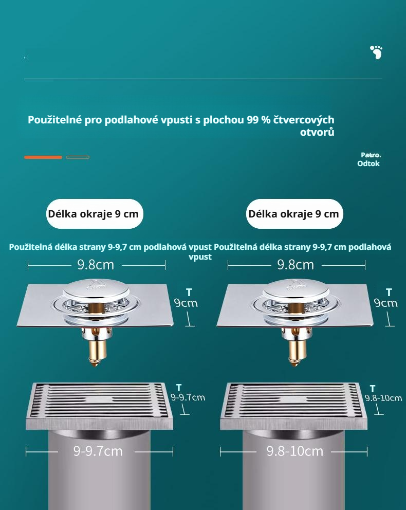 Snadná montáž uzávěru odtokového potrubí