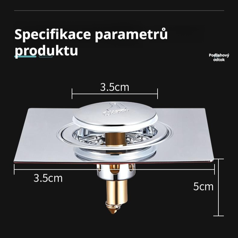 Univerzální uzávěr odtokového potrubí do koupelny s deodorizační funkcí a skákacím jádrem