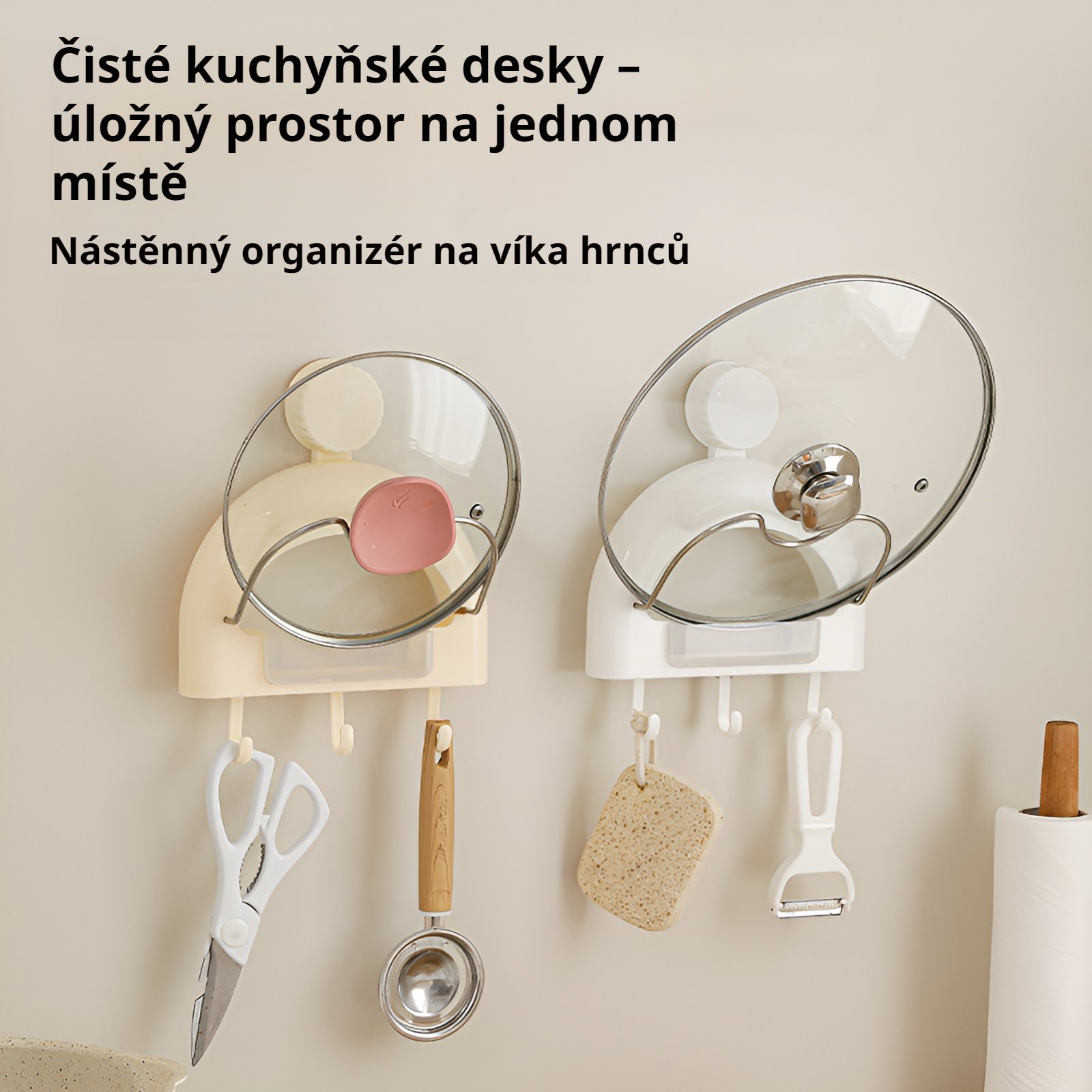 Multifunkční kuchyňský odtokový stojan s háčky na odkládání