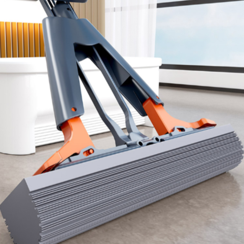 ハンドフリーコットン吸水モップ 厚手スポンジモップ レイジー・プレッシャー・スクイーズ・ホーム・モップ