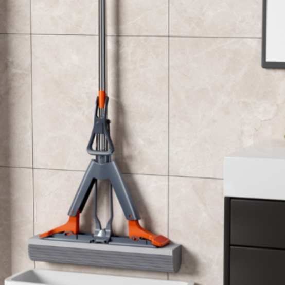 ハンドフリーコットン吸水モップ 厚手スポンジモップ レイジー・プレッシャー・スクイーズ・ホーム・モップ