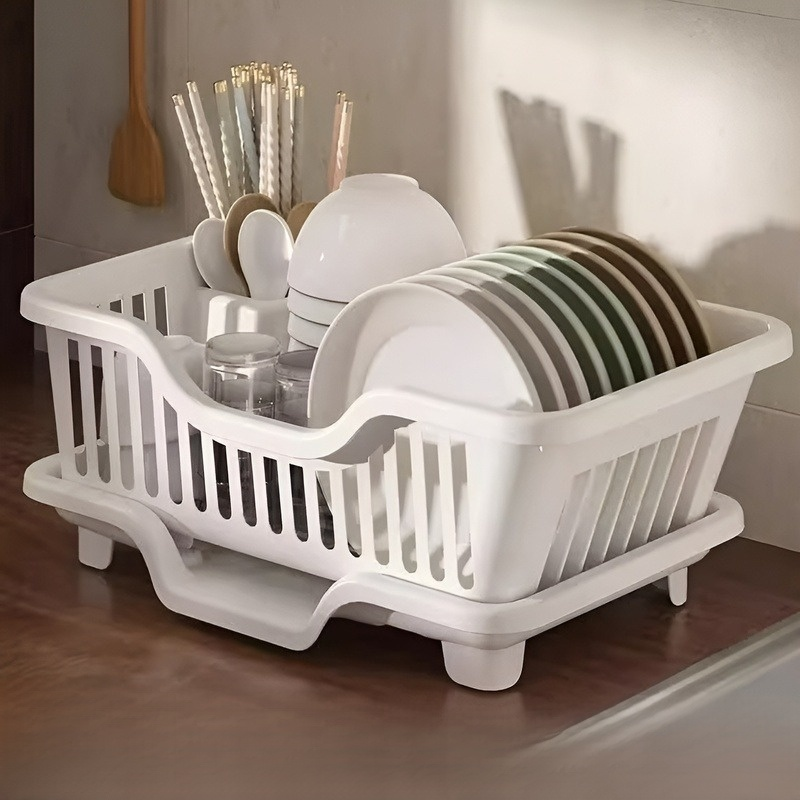 厨房台面碗筷滤水收納盒