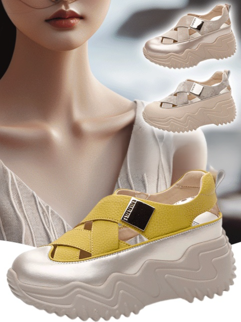 여성 캐주얼 통굽 샌들