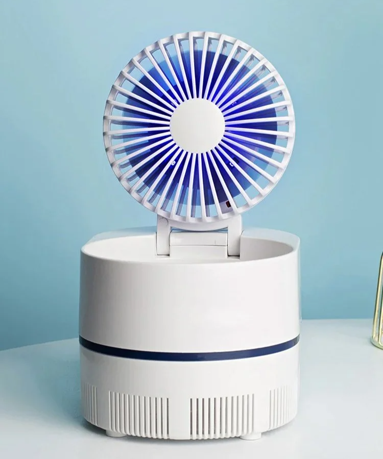 USB 미니 선풍기 모기 킬러 램프 전동 접이식 선풍기