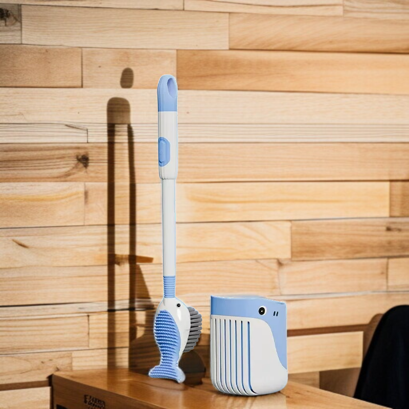 손쉬운 얼룩 제거 변기 브러쉬 흡착판 청소 세트 스프레이 실리콘 변기 브러쉬 받침대