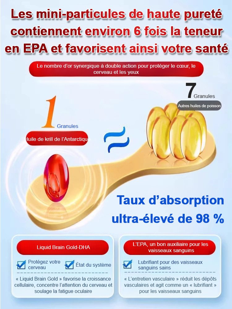 99,99 % de bonbons gélifiés à l'huile de krill antarctique