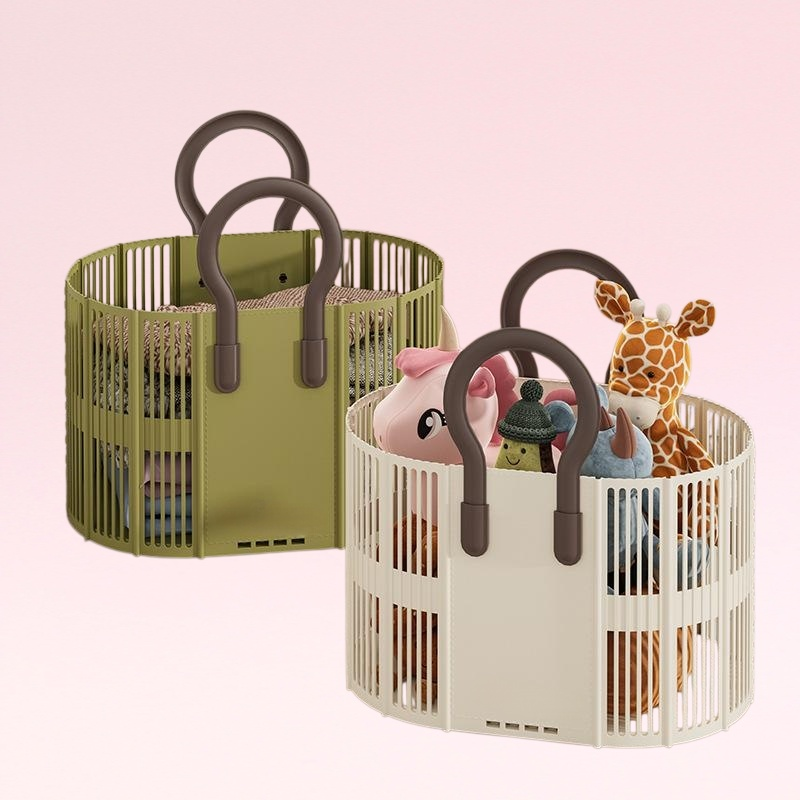 ตะกร้าผ้าสกปรกแบบพกพาสำหรับใช้ในครัวเรือน ตะกร้าเก็บผ้าสกปรกขนาดใหญ่ ตะกร้าผ้าสกปรก